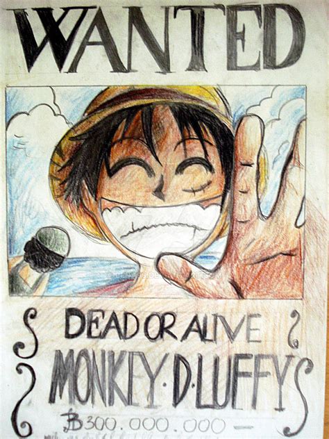 Monkey D. Luffy bounty by pena98 on DeviantArt