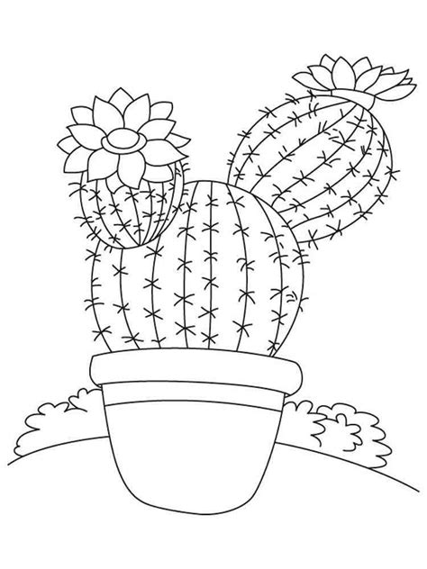 Printable Cactus Coloring Pages