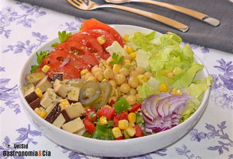 Ensalada De Garbanzos Tofu Ahumado Y Jalape Os Gastronom A C A