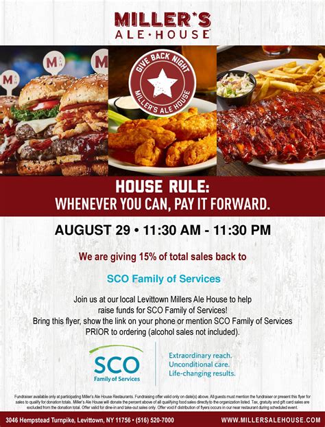 Miller's Ale House, Levittown - FUNdraiser - SCO Family of Services