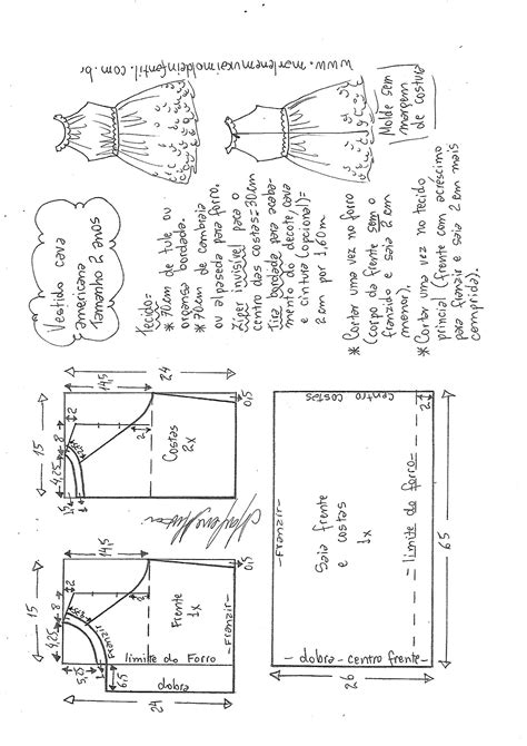 Vestido De Festa Cava Americana DIY Marlene Mukai Molde Infantil