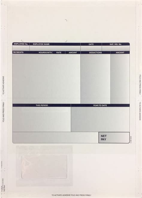 Sage Compatible Self Seal Payslip Mailer Hague Direct