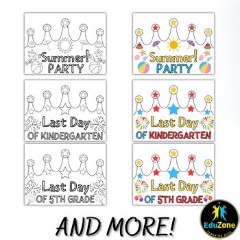 Say Goodbye To School With Fun Summer Crowns For Grades 1 5 On The Last