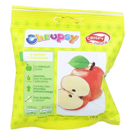 Crispy Natural Chrupsy Suszone Chipsy Z Jab Ka Z Sokiem Z Ananasa