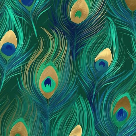 Peacock feathers pattern | Premium AI-generated image