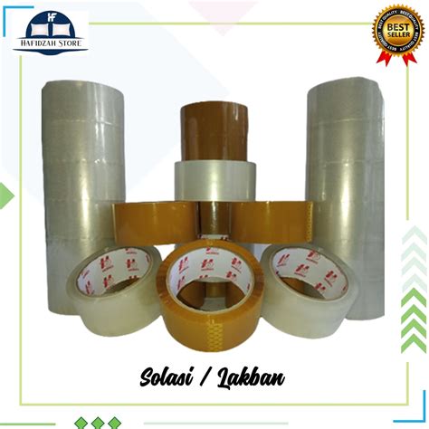 Jual Selotip Isolasi Bening Solasi Lakban Tape 100 Yard