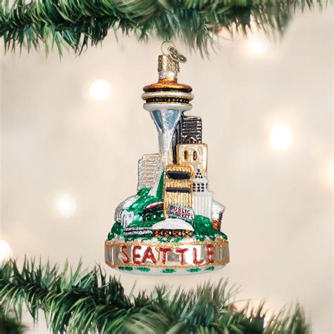 Seattle Skyline Ornament - Christmas Ornament - TheHolidayBarn.com