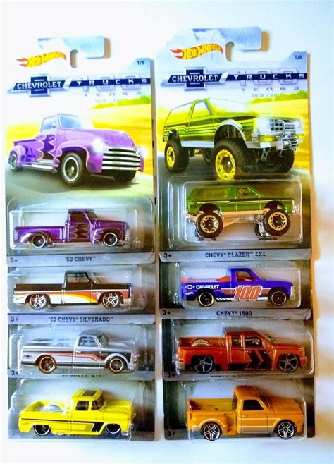 2018 Hot Wheels 100 Years Chevy Trucks Walmart Exclusive Complete 8 Car Set 1931816463