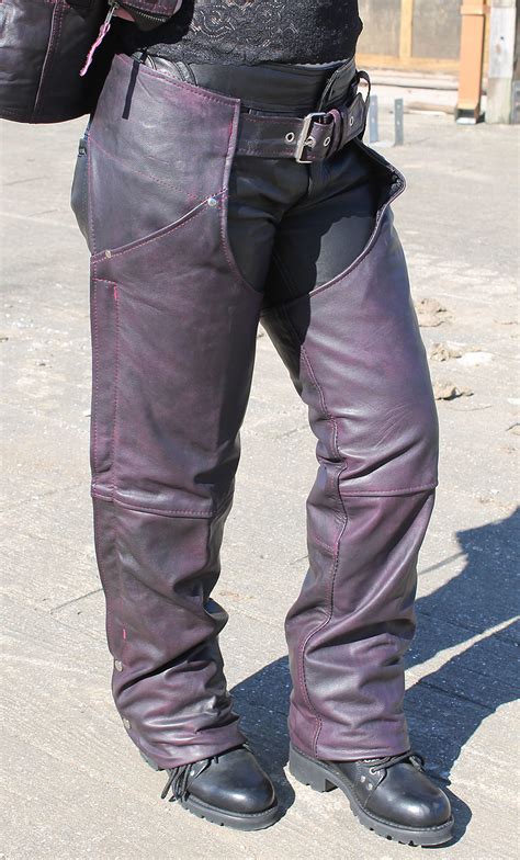 Purple Leather Chaps In Vintage Lambskin Ca717417pp Jamin Leather®