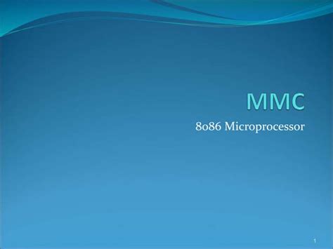 8086architecture Mmc Pptppt