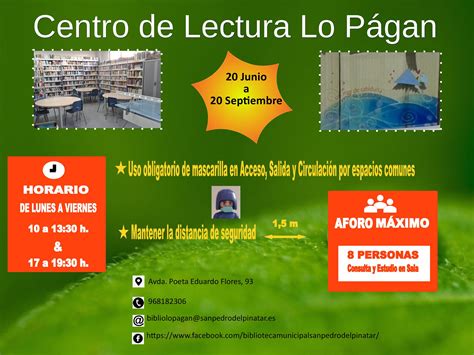 ☀️⏰🕘 Te... - Biblioteca Municipal San Pedro del Pinatar
