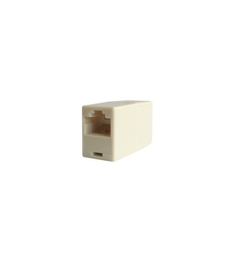 ADAPTADOR EMPALME RJ45 HEMBRA A RJ45 HEMBRA CAT5E UTP COLOR BEIGE