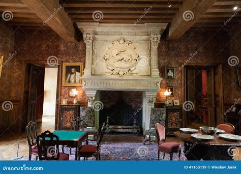 Interior Decoration in Castle of Azay-le-Rideau. Stock Image - Image of europe, luxury: 41160139