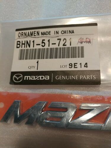 Genuine Mazda Deck Lid Emblem BHN1 51 721 EBay