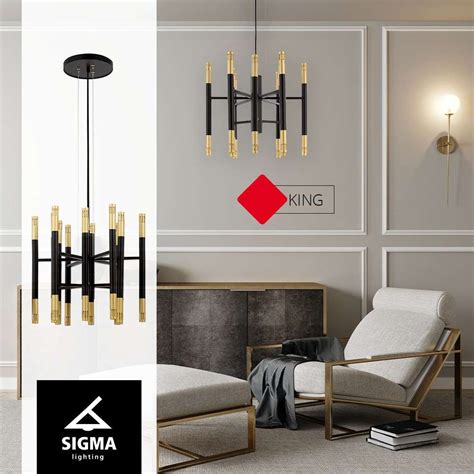 Wisząca LAMPA modernistyczna KING 33218 Sigma metalowa OPRAWA tuby ZWIS