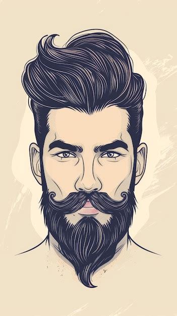 Premium Photo Man With Beard And Mustache