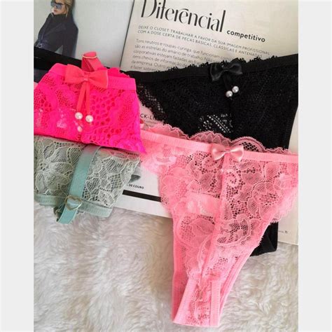 Tangas Kit Calcinha Fio Duplo Lingerie Sexy Regulagem Shopee Brasil