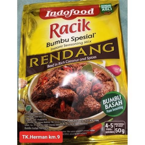 Jual Indofood Bumbu Racik Rendang Opor Gulai Kare Gram Shopee