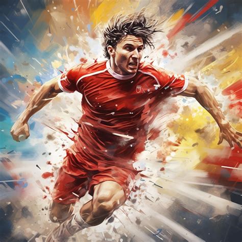 Illustration of football striker, Generative ai | Premium AI-generated ...