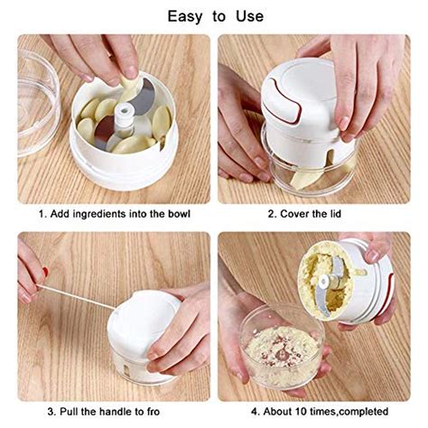 Multaich Manual Garlic Chopper Mini Manual Food Chopper For Garlic