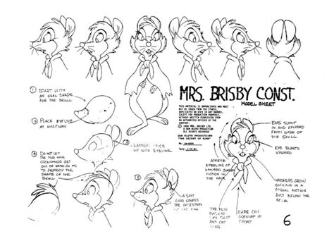 Some Character Sketches For The Cartoons Animated Film Mrs Brisby Const