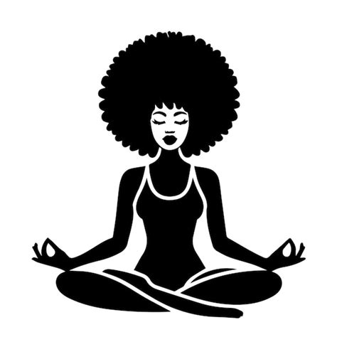 Premium Vector Yoga Svg Afro Womany