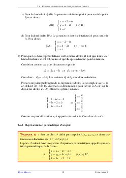 Droites et plan Géométrie vectorielle Produit scalaire Cours