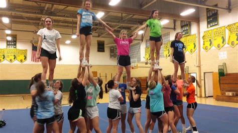 North Hunterdon Varsity Cheer Pyramid Youtube Varsity Cheer