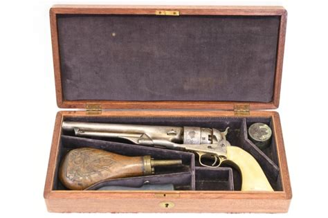 Sold Price Engraved Colt Model 1860 Army 44 Cal Revolver January 6 0120 1000 Am Cst