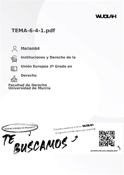 Wuolah Free Tema Tema Mariamb Instituciones Y Derecho De