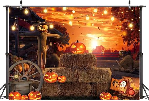 Amazon Aiikes X Ft Halloween Backdrop Halloween Pumpkin