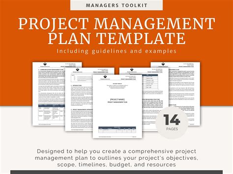 Project Management Plan Template Fully Editable MS Word With Examples ...