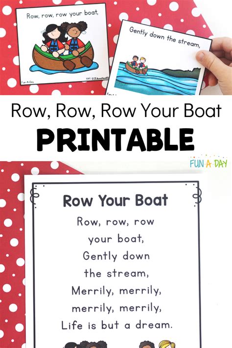 Row Row Row Your Boat Printable Poem - Fun-A-Day!