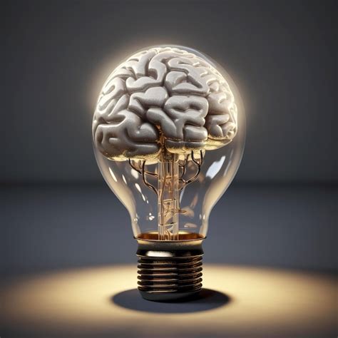 premium photo  brain bulb imagination