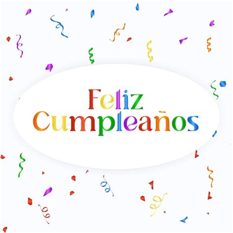 Premium Vector | Feliz cumpleaños happy birthday, written in spanish language