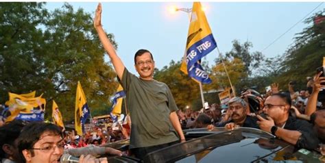 After 50 Days Delhi CM Kejriwal Walks Out Of Tihar Jail Jammu Links News