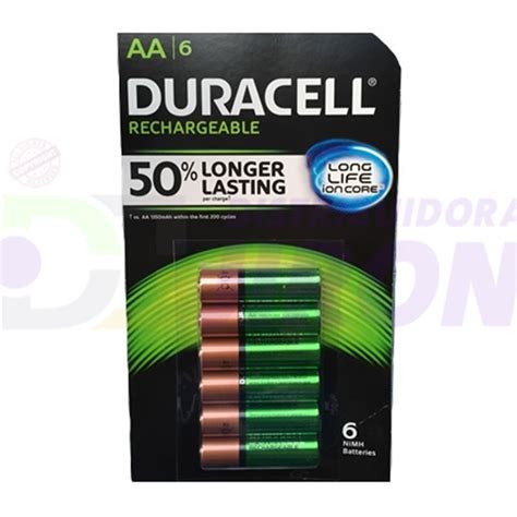 Duracell AA Rechargeable Batteries. 6 Count. - Distribuidora Jirón