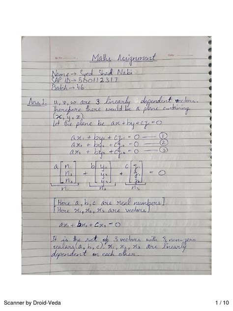 Maths Assignment 1 | PDF