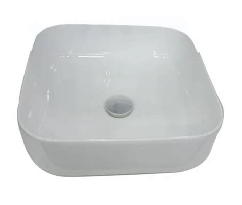 White Square Table Top Ceramic Wash Basin At Rs 3500 Piece Basin In