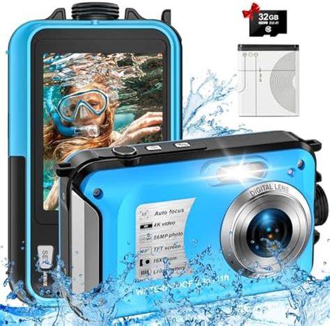 Unterwasserkamera Full Hd K Mp Ft Kamera Wasserdicht Dual Screen