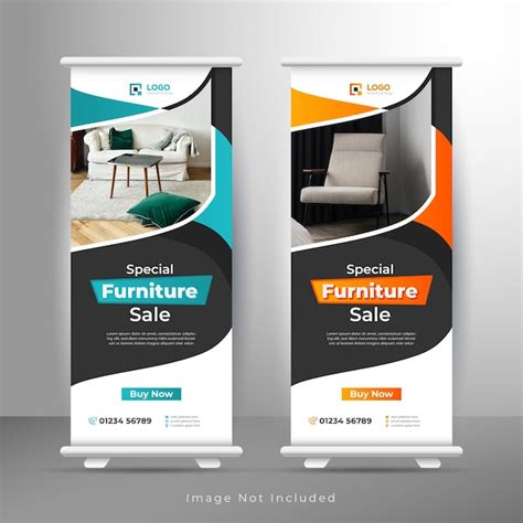 Plantilla De Cartel Para Muebles Enrollables Vector Premium