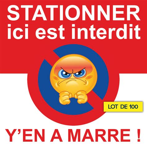 Stickers de stationnement gênant pour voiture mal garée