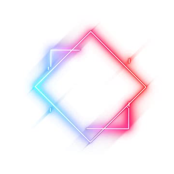 Neon Border Square Red Pink Blue Neon Neon Border Border Png