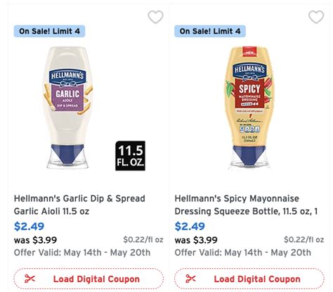 Hellmanns Spicy Mayo Or Garlic Aioli As Low As 0 74 At ShopRite