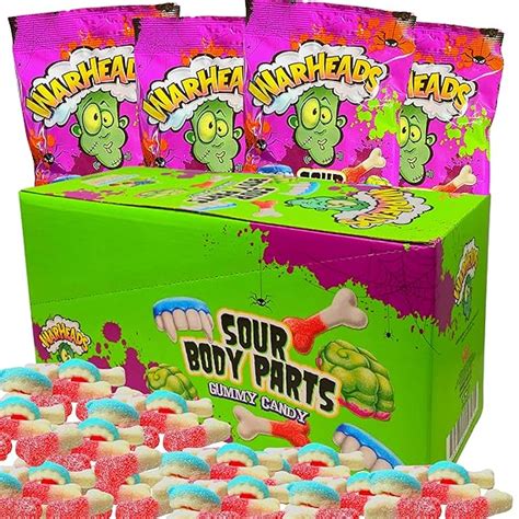 Bulk Warheads Sour Gummy Candy Body Parts Scary Halloween