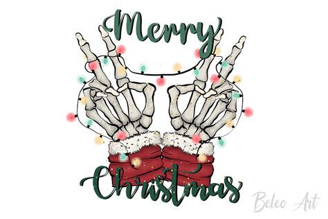 Merry Christmas Skeleton Sublimation Graphic By Beleo Art Creative