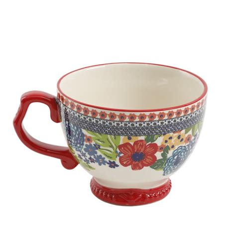 The Pioneer Woman Dazzling Dahlias 4 Piece Mug Set Free Shipping Ebay