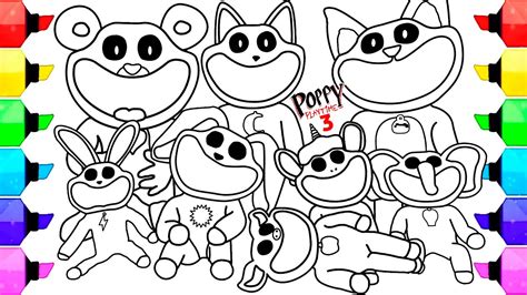 POPPY PLAYTIME Chapter 3 New Coloring Pages How To Color ALL SMILING