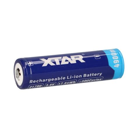 XTAR 3 7V 4900mAh 10A Li Ion 21700 Akku geschützt