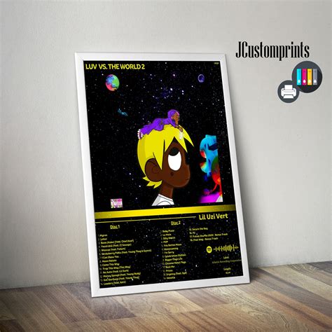 Album Cover Poster| Lil Uzi Vert "LUV Vs The World 2" Poster| Custom ...